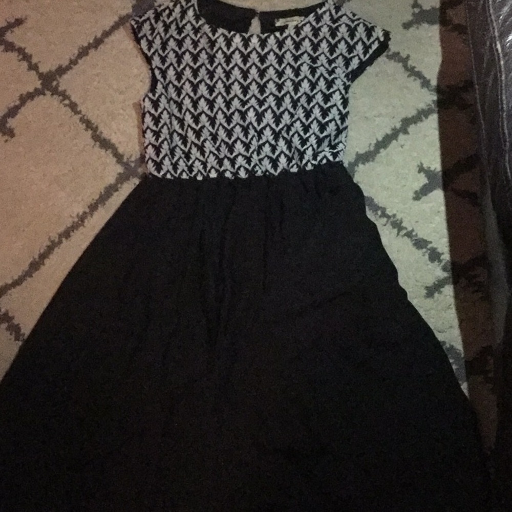 Black and white high low dress